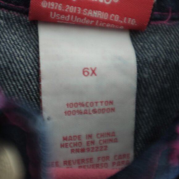 Sanrio Hello Kitty denim belted dress embroidery size 6X - Picture 9 of 10